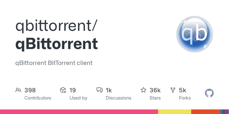 qBittorrent screenshot